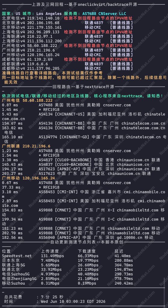 【实测】Dedione .99每年的无限流量国内线路机器